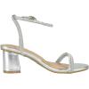 image:imageTOP Moda Shoes Women Block Short Heels Open Toe Ankle Strap Bling Rhinestone City1Silver Metallic