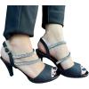 image:imageTOP Moda Shoes Women Stiletto Heels Open Peep Toe Ankle Strap Bling Rhinestone Glitter Pamela1Black