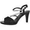 image:imageTOP Moda Shoes Women Stiletto Heels Open Peep Toe Ankle Strap Bling Rhinestone Glitter Pamela1Black