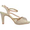 image:imageTOP Moda Shoes Women Stiletto Heels Open Peep Toe Ankle Strap Bling Rhinestone Glitter Pamela1Champagne