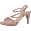 image:imageTOP Moda Shoes Women Stiletto Heels Open Peep Toe Ankle Strap Bling Rhinestone Glitter Pamela1Rose Gold