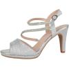 image:imageTOP Moda Shoes Women Stiletto Heels Open Peep Toe Ankle Strap Bling Rhinestone Glitter Pamela1Silver