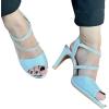 image:imageTOP Moda Shoes Women Stiletto Heels Open Peep Toe Ankle Strap Bling Rhinestone Glitter Pamela1Silver