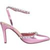 image:imageTOP Moda Shoes Women Stiletto High Heels PointedToe Ankle Strap Bling Rhinestone ParsonPink Metallic