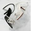 image:imageTOP Moda Shoes Women Stiletto High Heels PointedToe Ankle Strap Bling Rhinestone ParsonWhite Pu