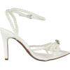 image:imageTOP Moda Shoes Women Stiletto High Heels PointedToe Ankle Strap Bling Rhinestone ParsonWhite Pu