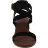 image:imageTOP Moda Vision75 Womens Ankle Wrap Adjustable Buckle Stacked Chunky Heel SandalBlack Nb
