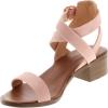 image:imageTOP Moda Vision75 Womens Ankle Wrap Adjustable Buckle Stacked Chunky Heel SandalBlush Pink