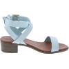 image:imageTOP Moda Vision75 Womens Ankle Wrap Adjustable Buckle Stacked Chunky Heel SandalLight Blue