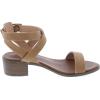 image:imageTOP Moda Vision75 Womens Ankle Wrap Adjustable Buckle Stacked Chunky Heel SandalTan Nb