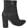 image:imageTOP Moda Women Ankle Boots Block High Heels Rhinestone Bling Glitter Short Booties Side Zipper PointedToe Brazil8Black