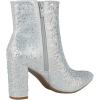 image:imageTOP Moda Women Ankle Boots Block High Heels Rhinestone Bling Glitter Short Booties Side Zipper PointedToe Brazil8Silver