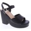 image:imageTOP Moda Women Open Toe Ankle Strap Platform Chunky Block High Heeled SandalsBlack Pu