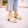 image:imageTOP Moda Women Open Toe Ankle Strap Platform Chunky Block High Heeled SandalsMint Pu