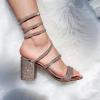 image:imageTOP Moda Women Rhinestone Coil Spiral Ankle Strap Block Heels SandalsRose Gold Rhinestone
