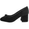 image:imageTOP Moda Women Velvet Block Heel Pumps Classic Square Toe Dress Shoes Bow ELBA88Black Velvet