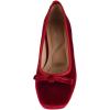 image:imageTOP Moda Women Velvet Block Heel Pumps Classic Square Toe Dress Shoes Bow ELBA88Red Velvet