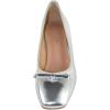 image:imageTOP Moda Women Velvet Block Heel Pumps Classic Square Toe Dress Shoes Bow ELBA88Silver Metallic