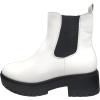 image:imageTOP Moda Womens Chelsea Ankle Boot Platform with Chunky HeelWhite