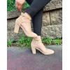 image:imageTOP Moda Womens Chunky Block Heels Closed Toe Ankle Strap Pumps Dress ShoesTan
