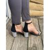 image:imageTOP Moda Womens Chunky Heel Ankle Strap SandalsRhinestone Block Heel SandalBlack Nub