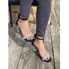 image:imageTOP Moda Womens Chunky Heel Ankle Strap SandalsRhinestone Block Heel SandalBlack Nub