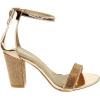 image:imageTOP Moda Womens Chunky Heel Ankle Strap SandalsRhinestone Block Heel SandalRose Gold Patent