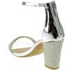 image:imageTOP Moda Womens Chunky Heel Ankle Strap SandalsRhinestone Block Heel SandalSilver Patent