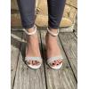 image:imageTOP Moda Womens Chunky Heel Ankle Strap SandalsRhinestone Block Heel SandalWhite Pu