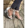 image:imageTOP Moda Womens Chunky Heel Ankle Strap SandalsRhinestone Block Heel SandalWhite Pu