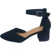 image:imageTOP Moda Womens Closed Toe Ankle Strap Low Heel SandalBlack