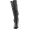 image:imageTOP Moda Womens Coco20 Knee High Round Toe Buckle Slouched Riding Flat BootsBlack