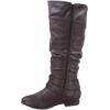 image:imageTOP Moda Womens Coco20 Knee High Round Toe Buckle Slouched Riding Flat BootsBrown