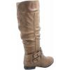image:imageTOP Moda Womens Coco20 Knee High Round Toe Buckle Slouched Riding Flat BootsConac