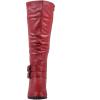 image:imageTOP Moda Womens Coco20 Knee High Round Toe Buckle Slouched Riding Flat BootsRed