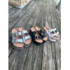 image:imageTOP Moda Womens Cork Platform Slide Slipper Sandals BlackSilver Metallic