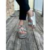 image:imageTOP Moda Womens Cork Platform Slide Slipper Sandals BlackSilver Metallic