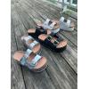 image:imageTOP Moda Womens Cork Platform Slide Slipper Sandals BlackSilver Metallic