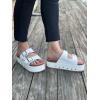 image:imageTOP Moda Womens Cork Platform Slide Slipper Sandals BlackWhite Pu