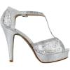 image:imageTOP Moda Womens Hy5 Formal Evening Party Lace Ankle TStrap Peep Toe Stiletto High Heel PumpsSilver1