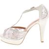 image:imageTOP Moda Womens Hy5 Formal Evening Party Lace Ankle TStrap Peep Toe Stiletto High Heel PumpsWhite Glitter