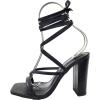 image:imageTOP Moda Womens Lace Up Wrap Around Strap High Heel SandalsBlack