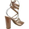 image:imageTOP Moda Womens Lace Up Wrap Around Strap High Heel SandalsCamel