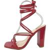 image:imageTOP Moda Womens Lace Up Wrap Around Strap High Heel SandalsRed