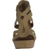 image:imageTOP Moda Womens Lindy66 Open Toe Platform Wedge SandalsTaupe