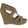 image:imageTOP Moda Womens Lindy66 Open Toe Platform Wedge SandalsTaupe