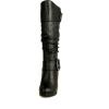 image:imageTOP Moda Womens Page22 Knee High Round Toe Buckle Slouched Low Heel BootsBlack