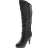 image:imageTOP Moda Womens Page65 Knee High Round Toe LaceUp Slouched High Heel BootsBlack