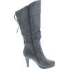 image:imageTOP Moda Womens Page65 Knee High Round Toe LaceUp Slouched High Heel BootsGrey10
