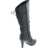 image:imageTOP Moda Womens Page65 Knee High Round Toe LaceUp Slouched High Heel BootsGrey10